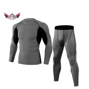 Professional quality good manufacturing anti shrink compression suits easy to wear flexible gym seamless suit