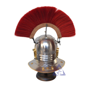 Acero hecho a mano para el rey guerrero Leonidas casco armadura película Cosplay pantalla decoración del hogar con pluma de Cresta roja - Product Image 3