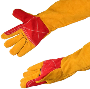 Long Sleeves Cuff Welding Gloves Professional <b>Split</b> Leather Welding Gloves for Heavy Duty Welding and Heat protection - Product Image 6