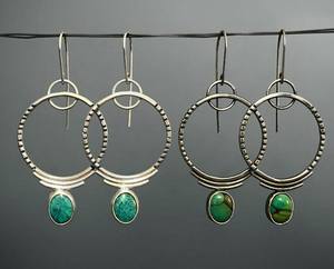 สีเทอร์ควอยซ์สุดพิเศษ925สีเงินสเตอริ่งต่างหูอัญมณีธรรมชาติเครื่องประดับงบ - Product Image 1