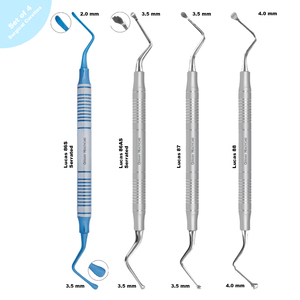 Quirúrgico Dental curetas Lucas 86S dentada (Juego de 4) instrumentos quirúrgicos - Product Image 2