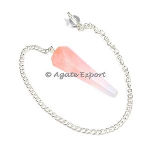 จี้คริสตัลโรสควอตซ์6เหลี่ยมเพชรพลอย - Product Image 2