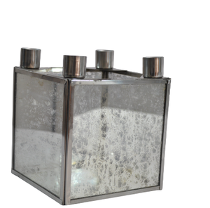 GLASS BOX DESIGN <b>TEALIGHT</b> METAL T-LIGHT <b>HOLDER</b> HIGH QUALITY TABLE TOP WEDDING USE CANDLE <b>HOLDER</b> - Product Image 1