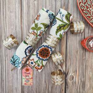 Design moderne nacre ronds de serviette Table dîner vadrouille porte-serviettes pour mariage centres de table Festival célébration - Product Image 6