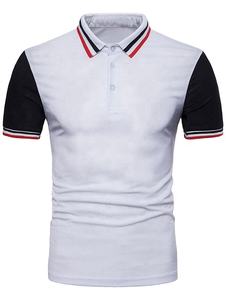 Polos pour hommes à col multicolore de style unique avec logo personnalisé à vendre doux et confortable pour l'été - Product Image 2