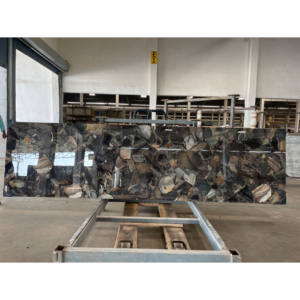 Pulpis Grey Matt Finish Micro Crystal Polish Lapato Finish 800x3000mm Carreaux de porcelaine Grande dalle pour l'école. - Product Image 4