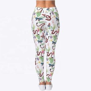 กางเกงโยคะฟิตเนสสำหรับผู้หญิง ลายพิมพ์ดิจิทัล ดีไซน์ภาพวาดทันสมัย เอวยางยืด ป้องกันรังสียูวี แห้งเร็ว กางเกงออกกำลังกายแบบรัดรูป สั่งทำได้ - Product Image 2