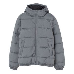 2021 nouveau modèle hommes doudoune basique couleur unie à capuche veste d'hiver avec fermeture à glissière respirant grande taille Style décontracté - Product Image 1