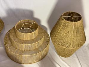 Lámpara colgante de cúpula de estilo mimbre de cuerda de cáñamo Natural hecha a mano tejida de ratán para sala de estar al aire libre hoteles Exterior para Interior - Product Image 3