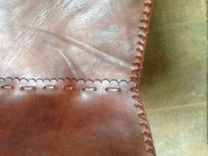 Leather <b>Brown</b> Padded Butterfly Chair Relaxing Chair for Office and Home Easy to Assemble, Handmade Decorative Chairs - Product Image 2