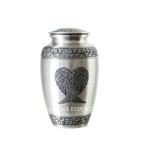 Urne funéraire biodégradable de style américain gravée Aigle Adulte, capacité 200 pouces cubes, couleur personnalisée, marque Kayna Export - Product Image 2
