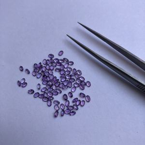 พลอยอเมทิสต์บราซิลธรรมชาติขนาด2มม. 3มม. พลอยทรงรีตัดหลวมราคาโรงงานผู้ผลิตออนไลน์ - Product Image 2