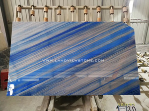 Azul Macaubas แผ่นพื้นหินอ่อนสีฟ้า,แผ่นหินอ่อนอิมพีเรียลแผ่นผนังหินหุ้มฉนวนเพื่อลดขนาดสีย้อมเทคโนโลยีใหม่ - Product Image 2