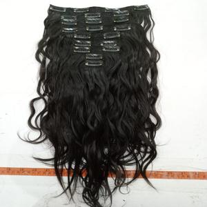 100% Extensions de cheveux vierges Remy 9 pièces Clip-In Set 220g Cheveux indiens noirs naturels - Product Image 3