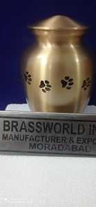 ถ่านหินสีเทาสัตว์เลี้ยงอุ้งเท้าเผาศพศพ URN อุปกรณ์งานศพโดย Brassworld อินเดีย - Product Image 4