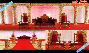 Canapé personnalisé pour mariage musulman, ensemble de meubles italiens, avec chaises assorties, élégant, pour mariage, plaqué or, nouveau Style - Product Image 3