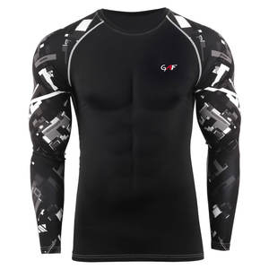 GAF OEM Vêtements de sport à compression longs imprimés par sublimation pour hommes avec protection solaire - Product Image 2