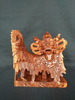 En gros À La Main Bali Sculpté En Bois Naturel Figurine Sculpture pour La Décoration De La Maison