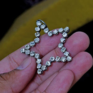 Pendentif en argent Sterling 925 fait à la main, pierre en diamant, Style victorien, nouvelle collection - Product Image 5