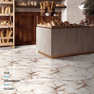 Azulejos de porcelana de superficie brillante, 600x600, colección de azulejos vidriados para grandes proyectos y envíos - Product Image 2
