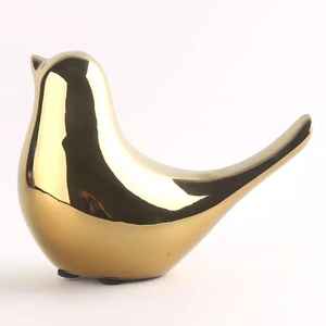 Elegante y Sofisticado Adorno Decorativo para el Hogar, Pájaro Dorado de 9 cm - Product Image 1