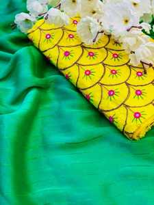 Très belle robe de soirée Saree en soie douce imprimée avec chemisier Pièce pour femme indienne Sari Pas cher Meilleur prix Vente en gros Surat Vêtement - Product Image 6