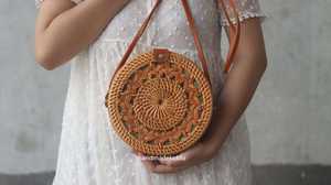 ขายส่งเวียดนามร้อนออกแบบวินเทจไม้ไผ่หวายกระเป๋าถือสำหรับชายหาดฤดูร้อนวันหยุด2021สำหรับผู้หญิง - Product Image 6