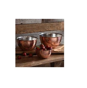 Tazón de cobre martillado, vajilla de tamaño personalizado, precio barato con pulido hecho a mano, producto en oferta - Product Image 2