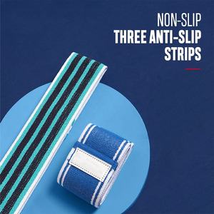 Custom Logo Set of 3 Pieces Non-Slip Latex <b>Exercise</b> Bands for Booty Hips <b>Legs</b> Workout Women's Customized Fabric Resistance Bands - Product Image 5