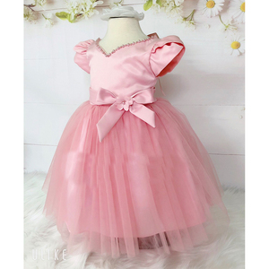 Robes d'hiver élégantes pour filles, vêtements de princesse, motif Floral, manches courtes, nouvelle collection 2020 - Product Image 1