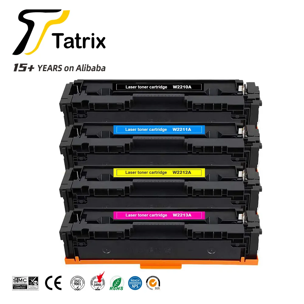 HP 컬러 207ALaserJet 프로 프린터 용 칩이있는 Tatrix 호환 207A 토너 W2211A W2212A W2213A 레이저 토너 카트리지