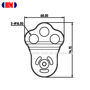 AP-030-B ลูกล้อแบบลูกปืนพร้อมตัวเชื่อมต่อสามจุด, รับน้ำหนักได้ 30 กิโลนิวตัน, ได้รับการรับรองมาตรฐาน UIAA CE, สำหรับสวนสนุกซิปไลน์ - Product Image 4