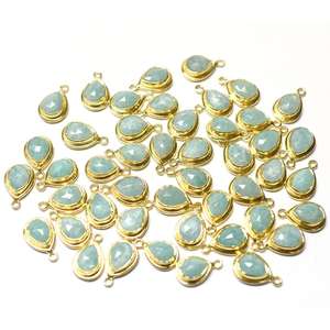 จี้925รูปลูกแพร์ Amazonite ชุบทองทำเครื่องประดับแฮนด์เมด - Product Image 4