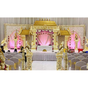 Decoración de Boda Manavarai de Sri Lanka, Mandap Tradicional del Sur de la India, Juego de Pilares para Mandap, Decoración para Eventos de Boda en el Reino Unido - Product Image 1