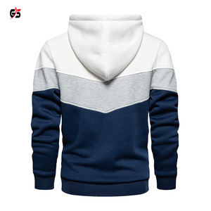 Sweat-shirt à capuche pour hommes, 100% coton, molleton doux, Patchwork multicolore, décontracté, vêtements de rue, mode produit OEM, collection 100% - Product Image 5