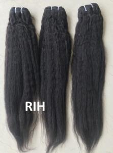 Mèches brésiliennes naturelles Yaki, cheveux crépus lisses, de bonne qualité, avec cuticules alignées, vente en gros - Product Image 3