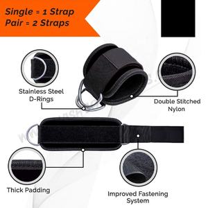 Sangles de cheville d'haltérophilie avec Logo personnalisé de qualité supérieure pour Machines à câble, vente en gros - Product Image 2