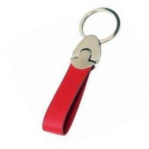 พวงกุญแจดีไซน์หรูสไตล์ใหม่พวงกุญแจหนังแท้สีแดง - Product Image 1