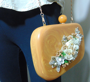 Venta al por mayor luxrey india boda fiesta de resina azul caja de bolso de embrague - Product Image 6