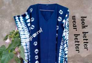 Kimono bohemio Tie Dye caftán Maxi para mujer, ropa de noche teñida a mano, larga, gran tamaño, Ups - Product Image 3