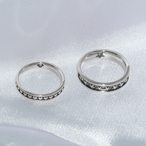 แหวนคู่รูปดาวและหัวใจ - Product Image 5