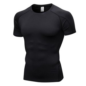Camiseta deportiva de compresión para hombre, Tops de manga corta, medias de secado rápido, camisas de compresión para atletas y moldeadores de cuerpo informales - Product Image 2