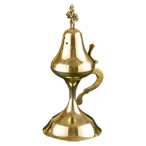 เครื่องเผากำยานทองเหลืองทองเหลืองใหม่พร้อมลายนูนดีไซน์แบบวินเทจ - Product Image 3