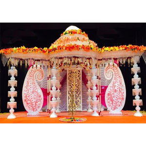 Fuente de Cristal con Fibra Brillante para Bodas, Mandap de Boda de Fantasía, Mandap de Metal con Fuente de Cristal, Mandap de Cristal en Oferta, AUSTRALIA - Product Image 1