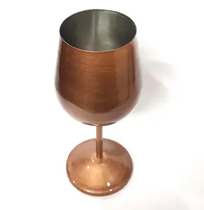 Goblet Wine Glass Wine Glasses Copper gold Wine Goblets for Party Office Wedding Home Hotel Restaurant Office