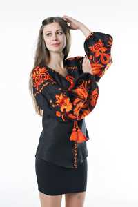 Vestido de verano de algodón de manga larga, cuello en V - Product Image 4