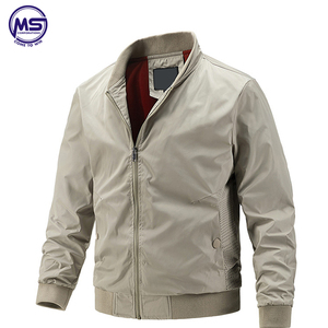 Chaqueta cortavientos de Otoño Invierno para hombre, ropa deportiva/informal/de negocios de alta calidad, diseño Simple sólido con cuello levantado - Product Image 2