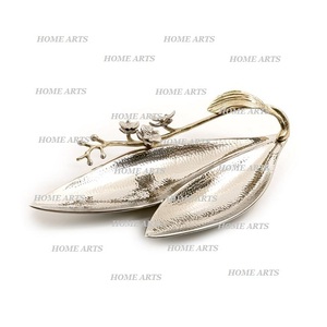 Bol à salade martelé en aluminium avec base en bois et vadrouille Bol à fruits du désert de forme ronde de la meilleure qualité en vrac - Product Image 2