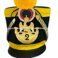 Vente en gros de logo brodé à la main Logo client Chapeaux hussards Shako réglables de haute qualité