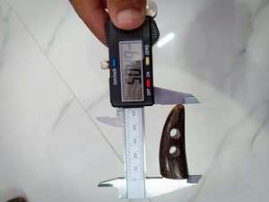 Stylish Pattern Buffalo Horn Toggle Coat Button High Quality Fashionable 2-Holes Mushroom Design Polished Washable <b>Beads</b> - Product Image 2